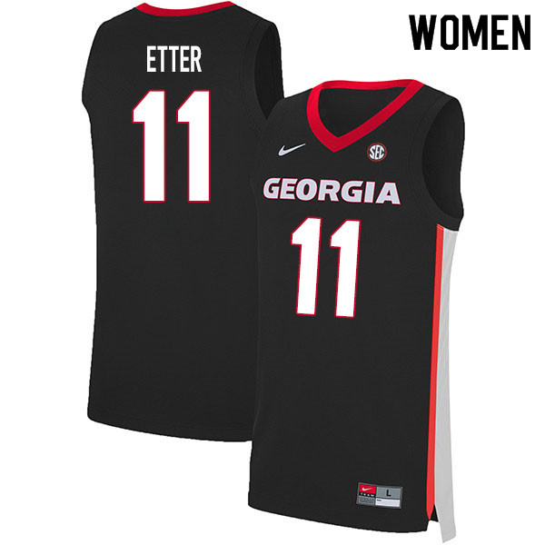 2020 Women #11 Jaxon Etter Georgia Bulldogs College Basketball Jerseys Sale-Black - Click Image to Close